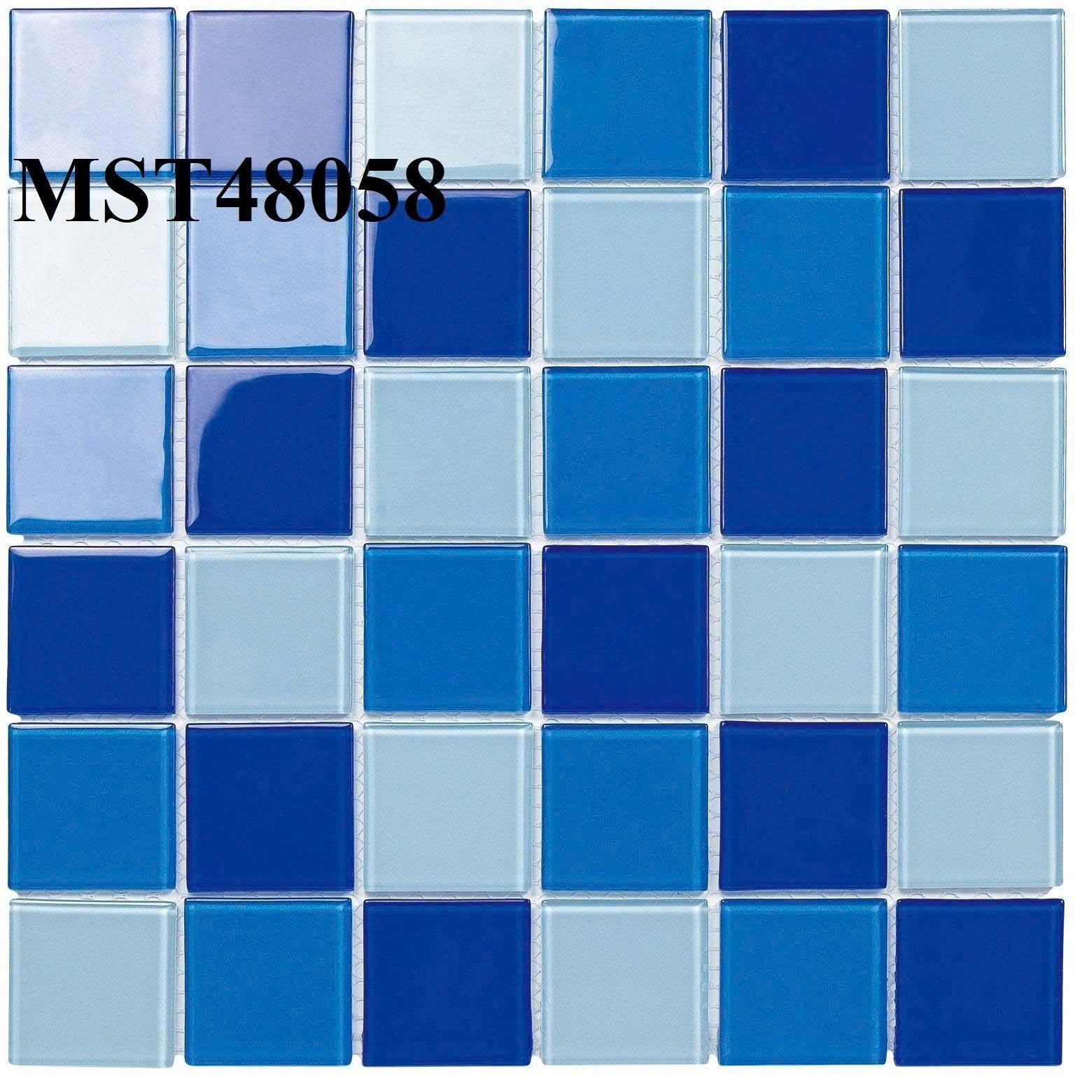 Gạch Mosaic kính chip KT 48x48mm mã Gp-48051 (1h/2m/22vi/16.5kg)