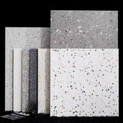 Gạch Terrazzo Sứ Bề Mặt Mờ Vân Xi Măng Trắng Xám Phong Cách Thô Mộc Cho Sàn Nhà Hàng, Cửa Hàng, Bếp 600x600