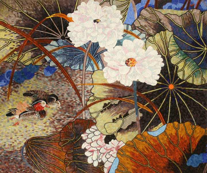 Gạch khảm mOSAIC tường hoa văn nhiều màu tùy chỉnh thủ công