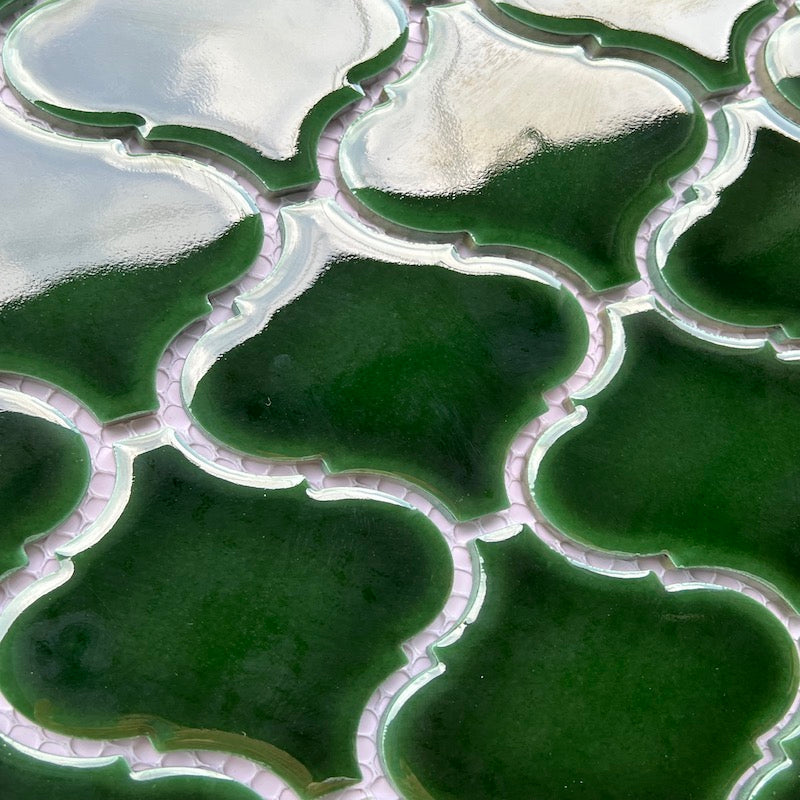 Gạch Mosaic Lồng Đèn Xanh