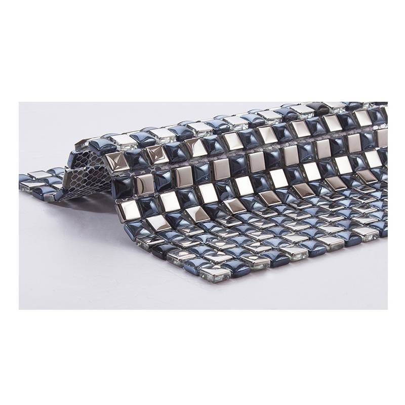 Gạch mosaic gốm mix kim loại trang trí phòng tắm 300x300mm WA1503