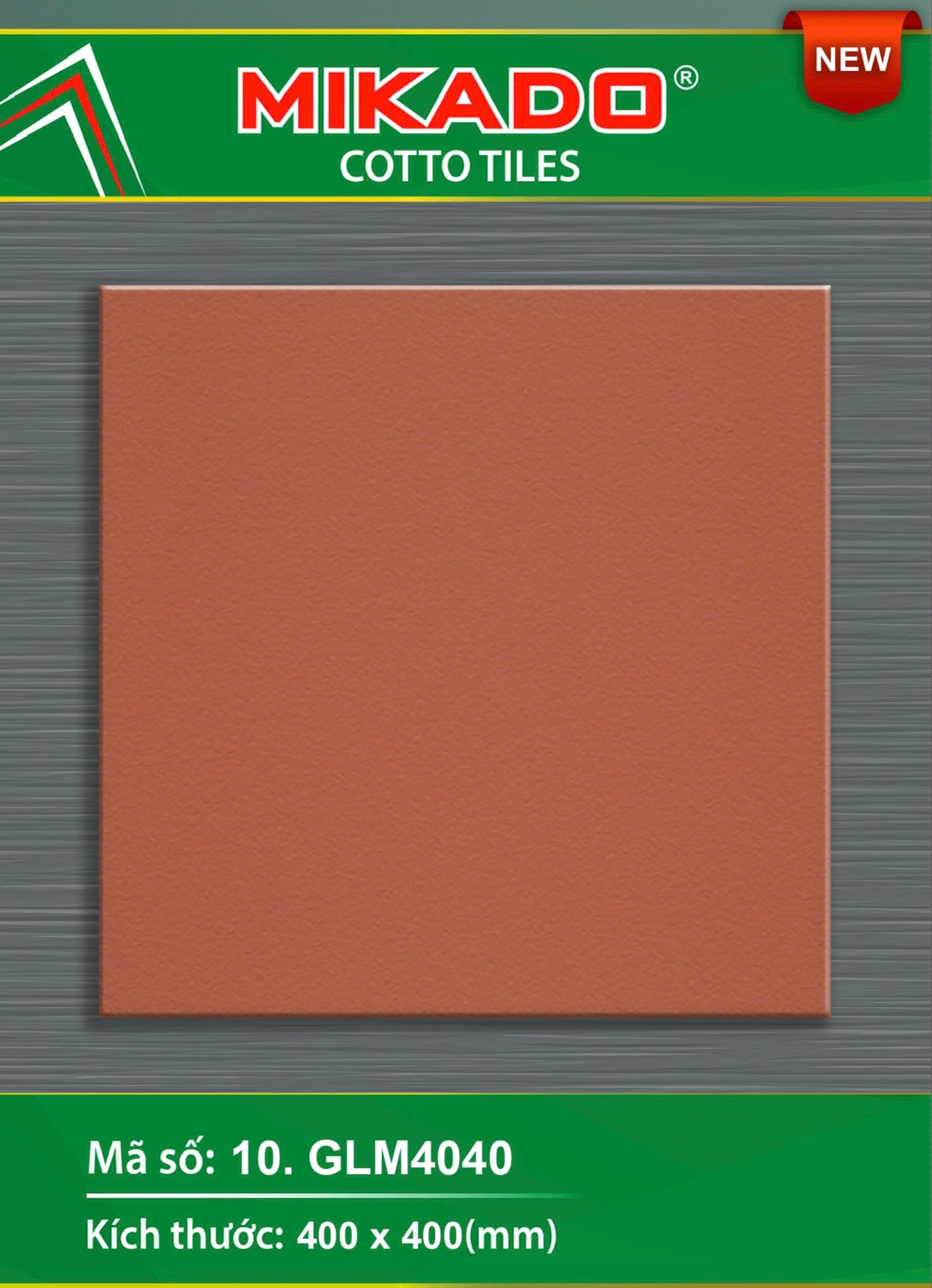 Gạch lát sàn màu đỏ GLM4040 Kt 40x40cm (1T=1.28M=8V)