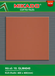 Gạch lát sàn màu đỏ GLM4040 Kt 40x40cm (1T=1.28M=8V)