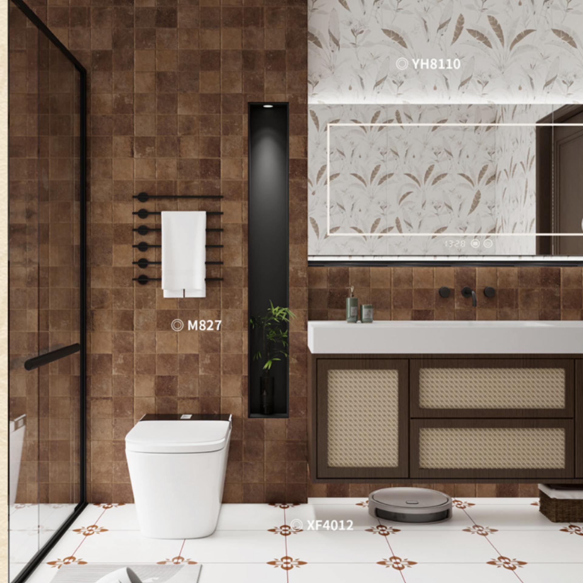 Gạch ốp lát 400x800 mã M827 (1thùng/ 1.92m2/ 6v/ 36,5kg)