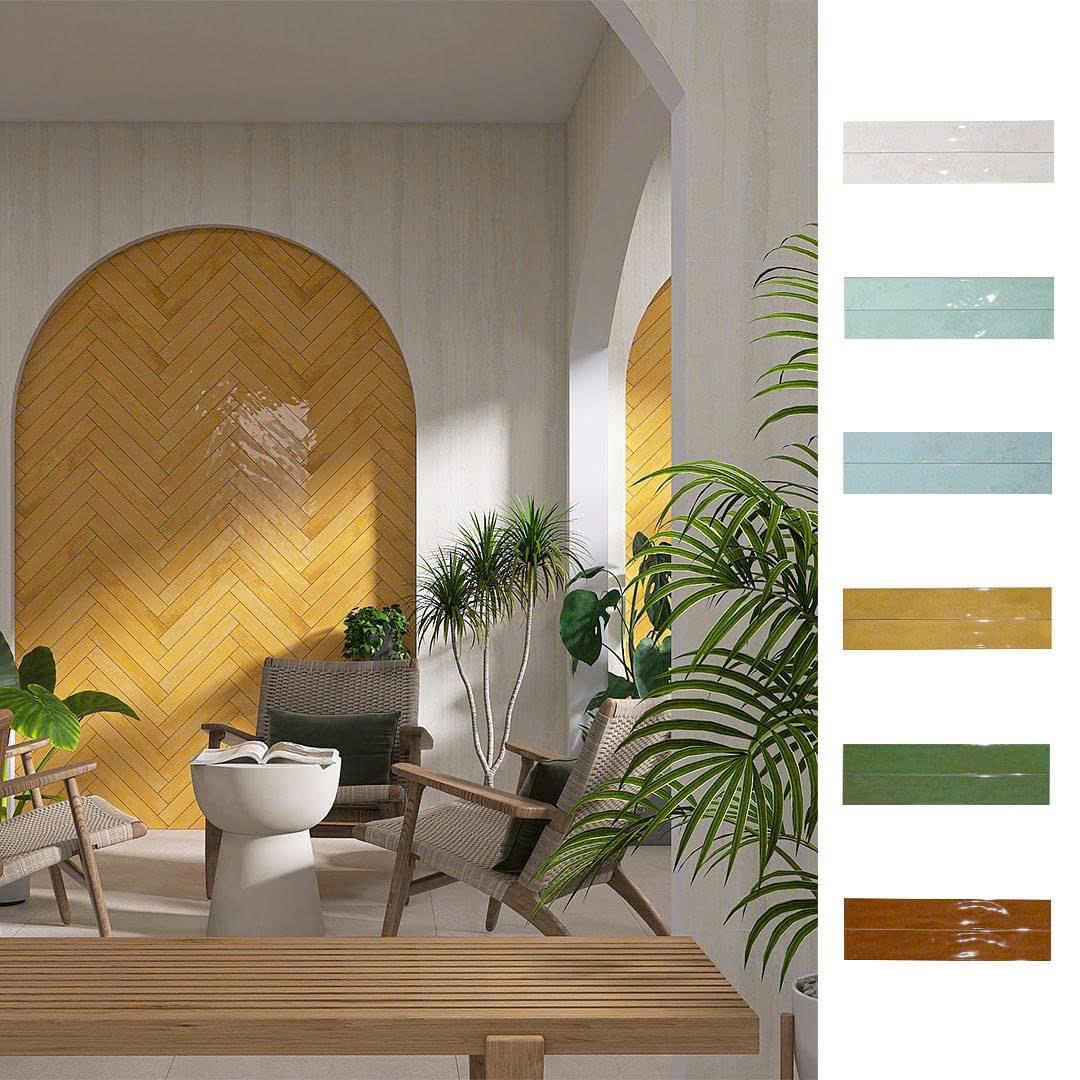 Gạch thẻ Porcelain bóng phẳng KT 60x400mm mã M604T04B