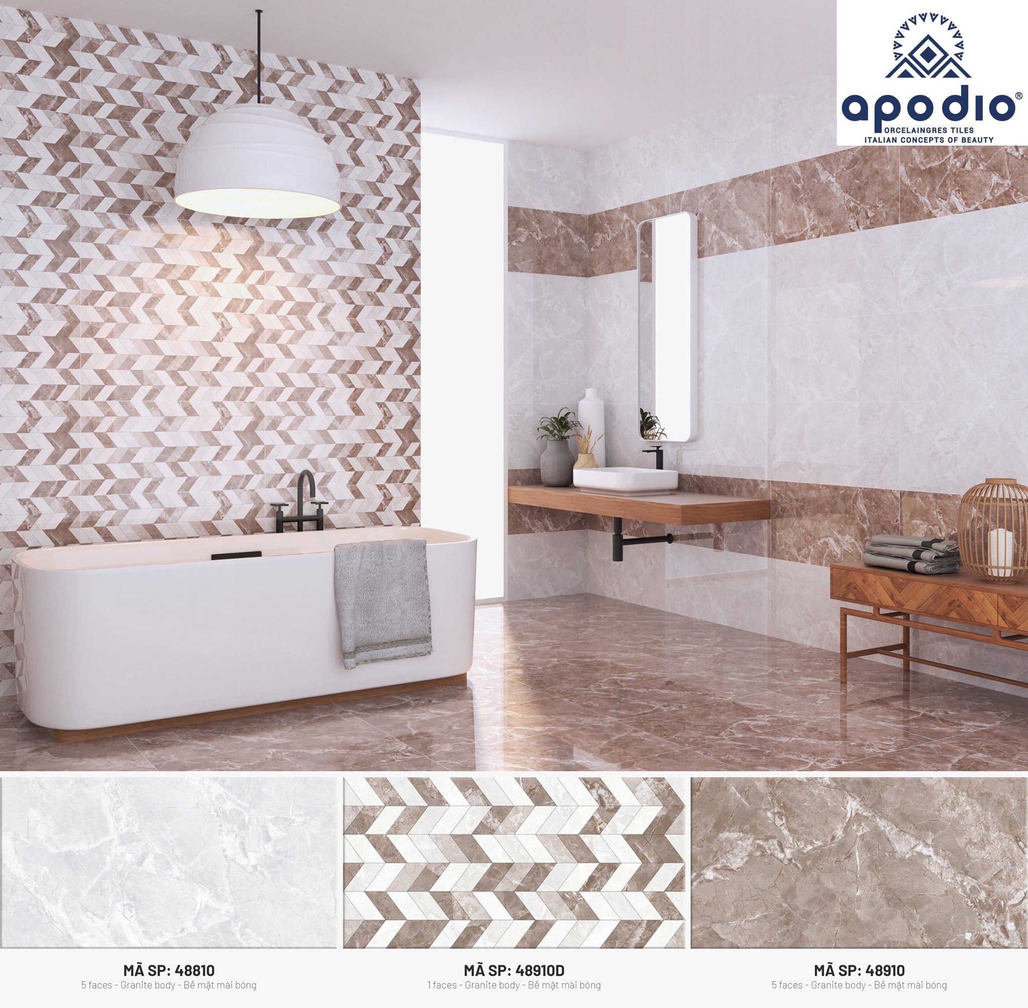 Gạch ốp lát Apodio 48810 48910D 48910