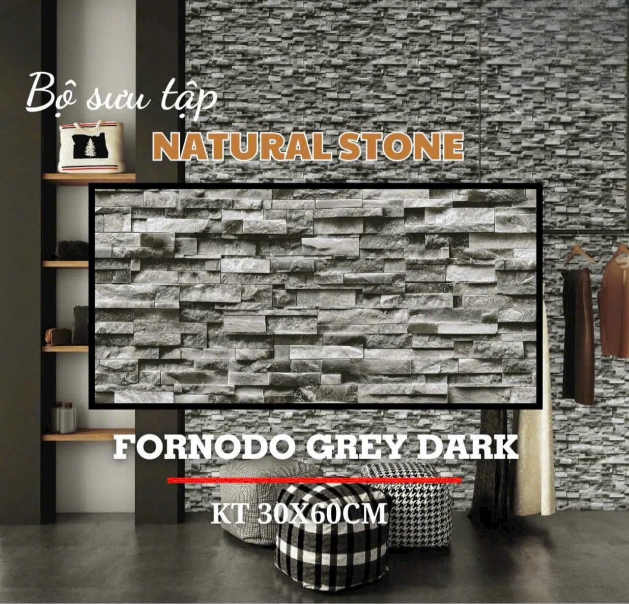 Gạch ốp tường giả đá 30x60cm