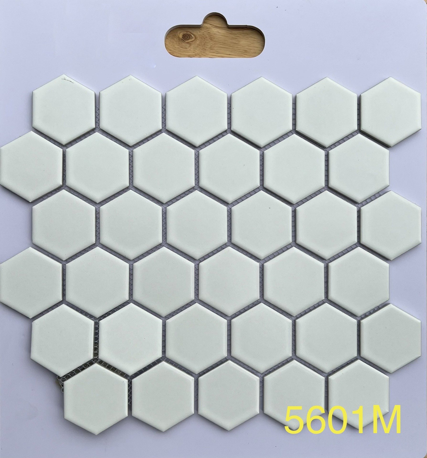 Gạch Mosaic Lục Giác Trắng Mờ 5601M