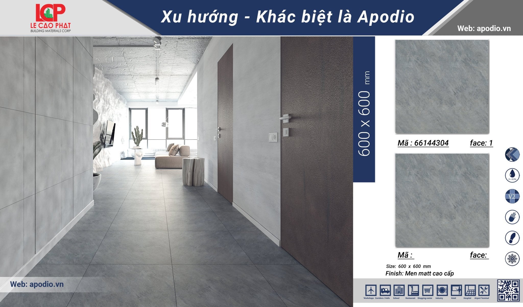 Gạch ốp lát Apodio 66144304