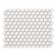 Gạch Mosaic Lục Giác 23x26mm Màu Trắng MHG 9525