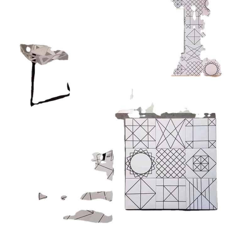 Gạch lát nền ceramic vuông 5mm, bề mặt bóng, phong cách xi măng giả cổ