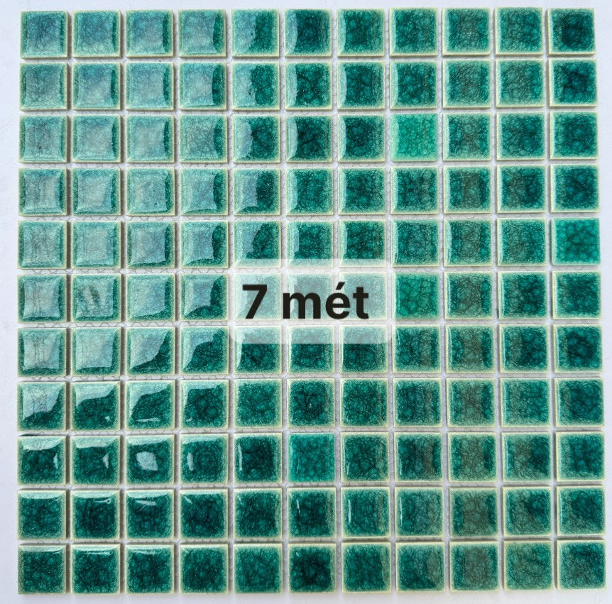 Gạch Mosaic Gốm Men Rạn 2 Lớp Xanh Ngọc MHG2546