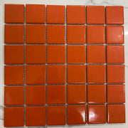 Gạch Mosaic gốm cam trơn bóng KT 48x48mm mã ID5407