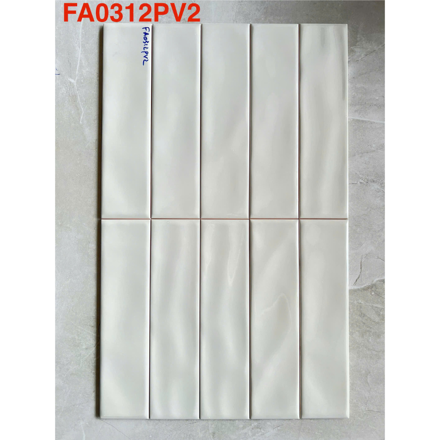 Gạch thẻ Việt Nam KT 75x300mm xám bóng lượn loại 1 mã FA0312PV2