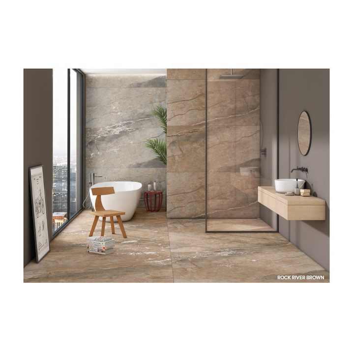 High Quality Polished Glazed Porcelain Tiles for Restaurant Kitchen Floors Modern Design 60x60 80X80 60x120 80x160 cm Firebrick