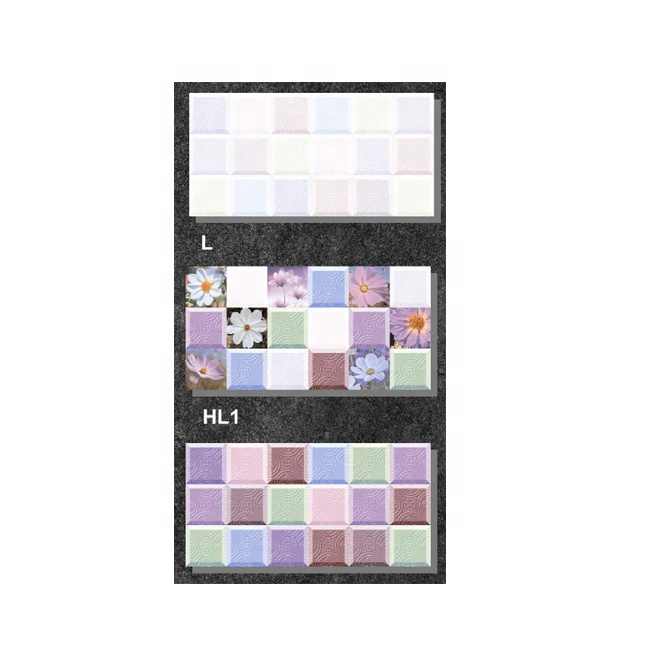 High Quality Glossy Polished Ceramic Tiles Many Flowers Pattern Modern Digital Vitrified Interior Wall Decoration Firebrick