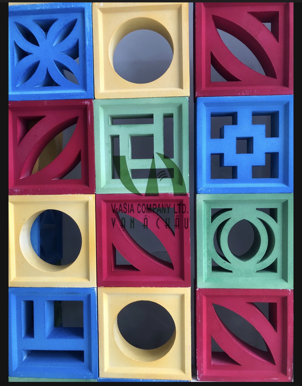 Gạch bông gió màu VAC