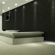 Gạch 3d ốp tường trang trí chống thấm màu đen