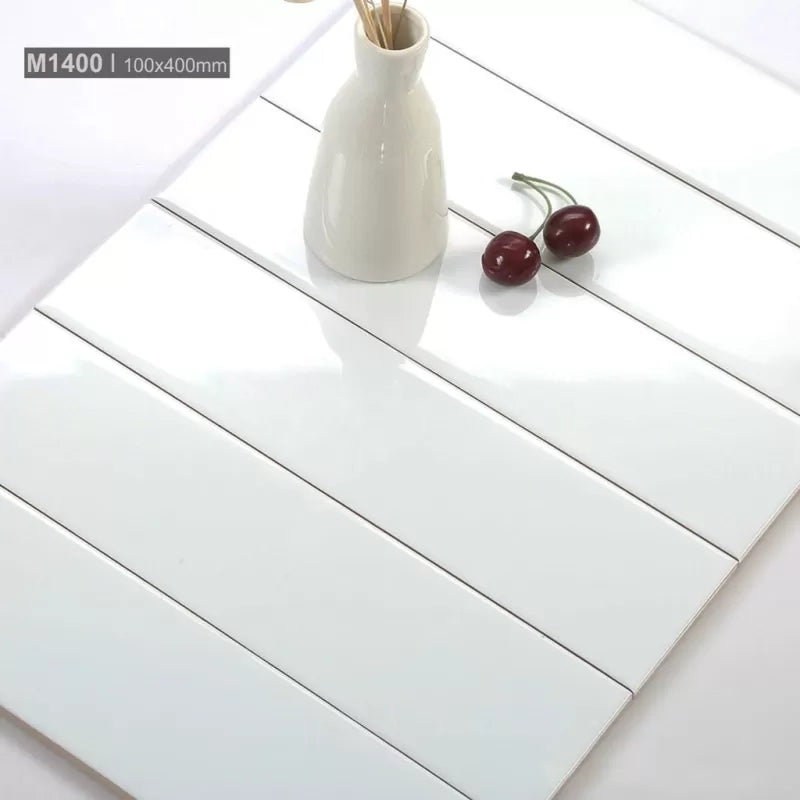 Gạch thẻ xương bóng phẳng KT 100x400mm STA1401