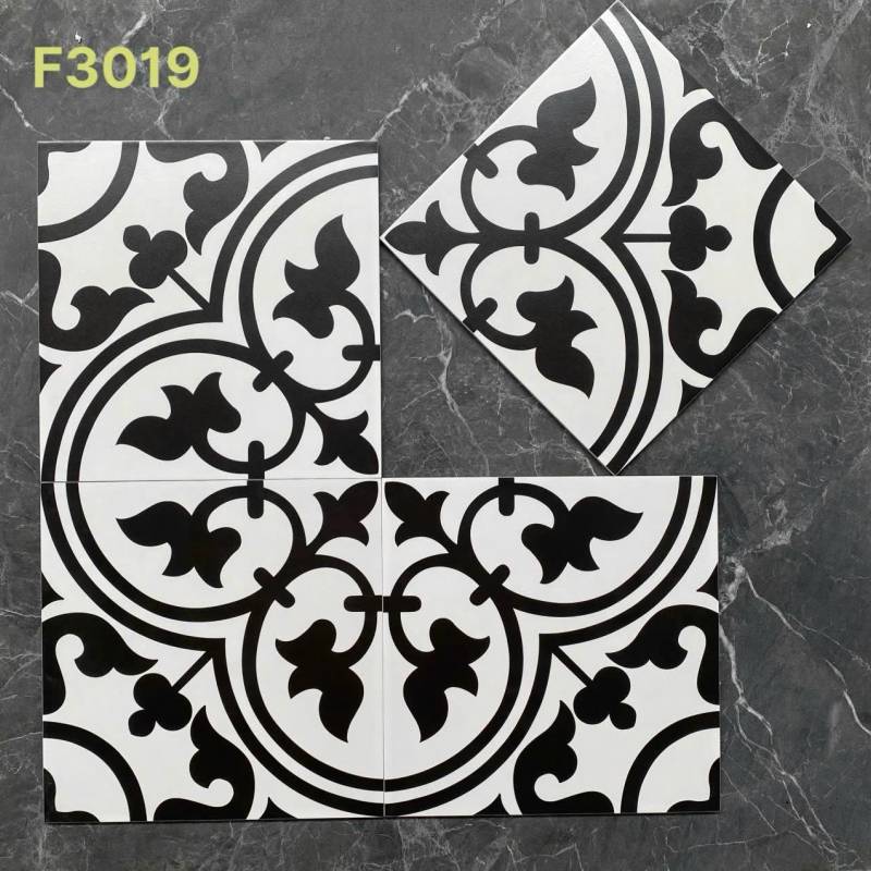 Gạch bông 30x30cm họa tiết đen trắng