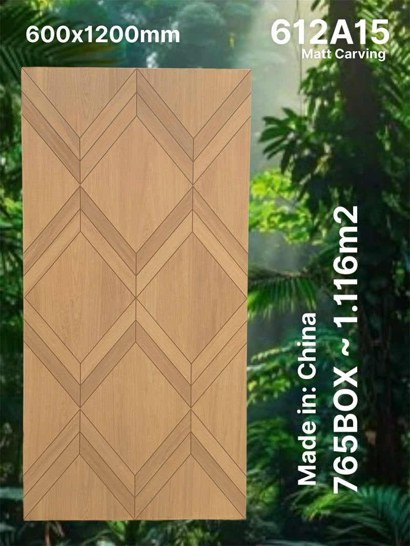 Bộ sưu tập Gạch Ốp Lát 60x120cm Trung Quốc màu vân gỗ 612A15