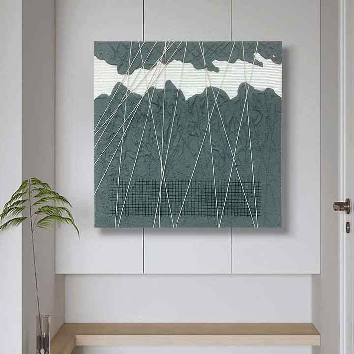 JZ Tranh sơn dầu vẽ tay trừu tượng 3D kết cấu vải canvas tác phẩm nghệ thuật tranh và nghệ thuật treo tường acrylic trang trí nhà sang trọng