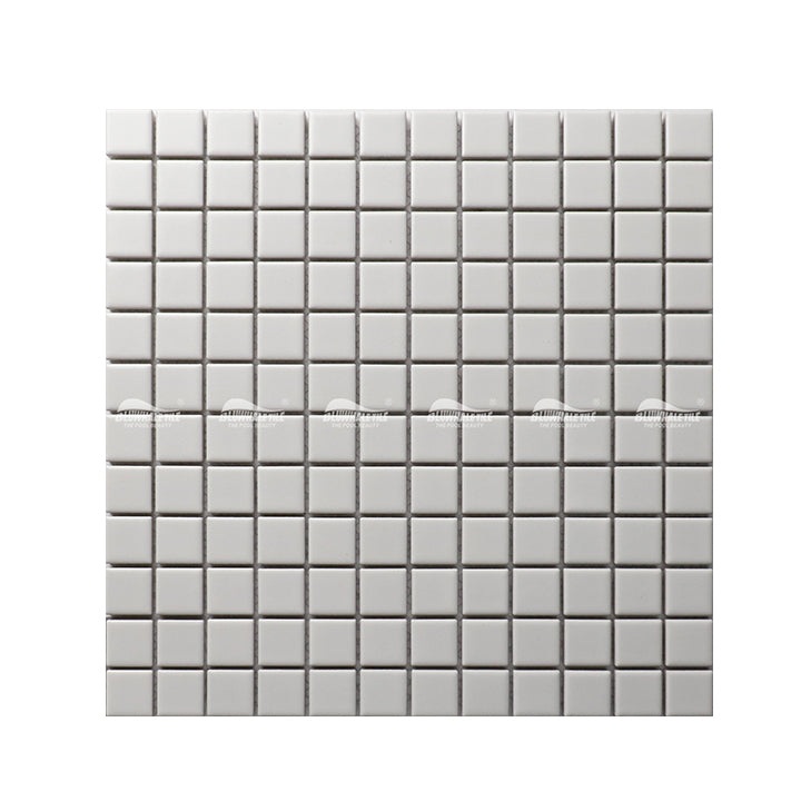 Gạch ốp tường Mosaic men mờ Carrara trắng hiện đại bằng sứ
