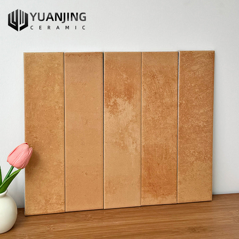 Gạch ốp lát tường sàn gốm sứ thủ công phong cách Retro dạng thanh dài 75x300 cho tường nền phòng tắm, bếp, ban công, nhà hàng - Quảng Đông