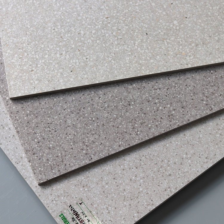 Gạch Terrazzo Sứ Bề Mặt Mờ Vân Xi Măng Trắng Xám Phong Cách Thô Mộc Cho Sàn Nhà Hàng, Cửa Hàng, Bếp 600x600