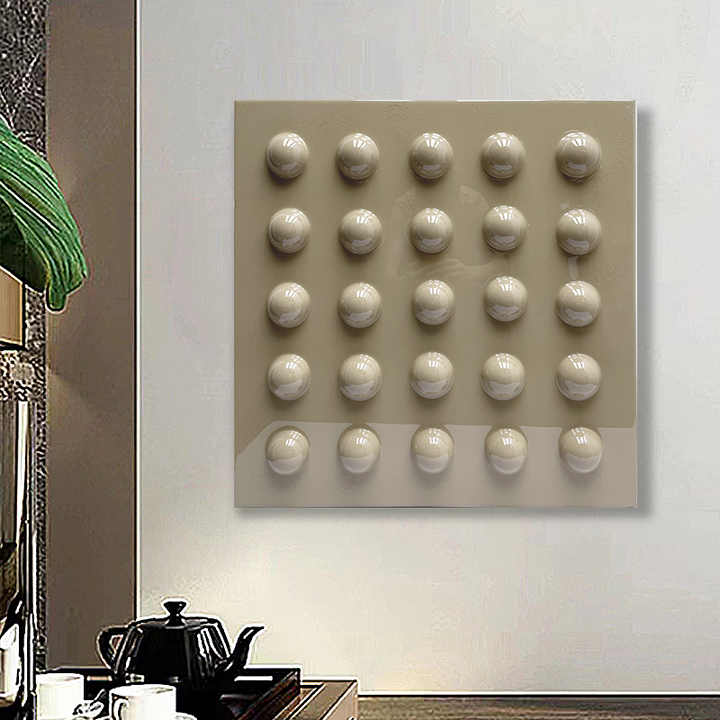 JZ Home Decor Nghệ thuật đa phương tiện lớn Tranh chấm bi 3D Tác phẩm nghệ thuật trừu tượng Trang trí tường sang trọng