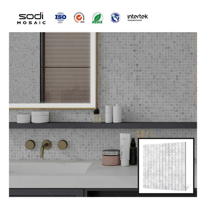 Trang trí nhà DIY Gạch ốp tường bếp Gạch ốp tường bếp chống cháy Gạch ốp tường đá cẩm thạch vuông cho sàn nhà