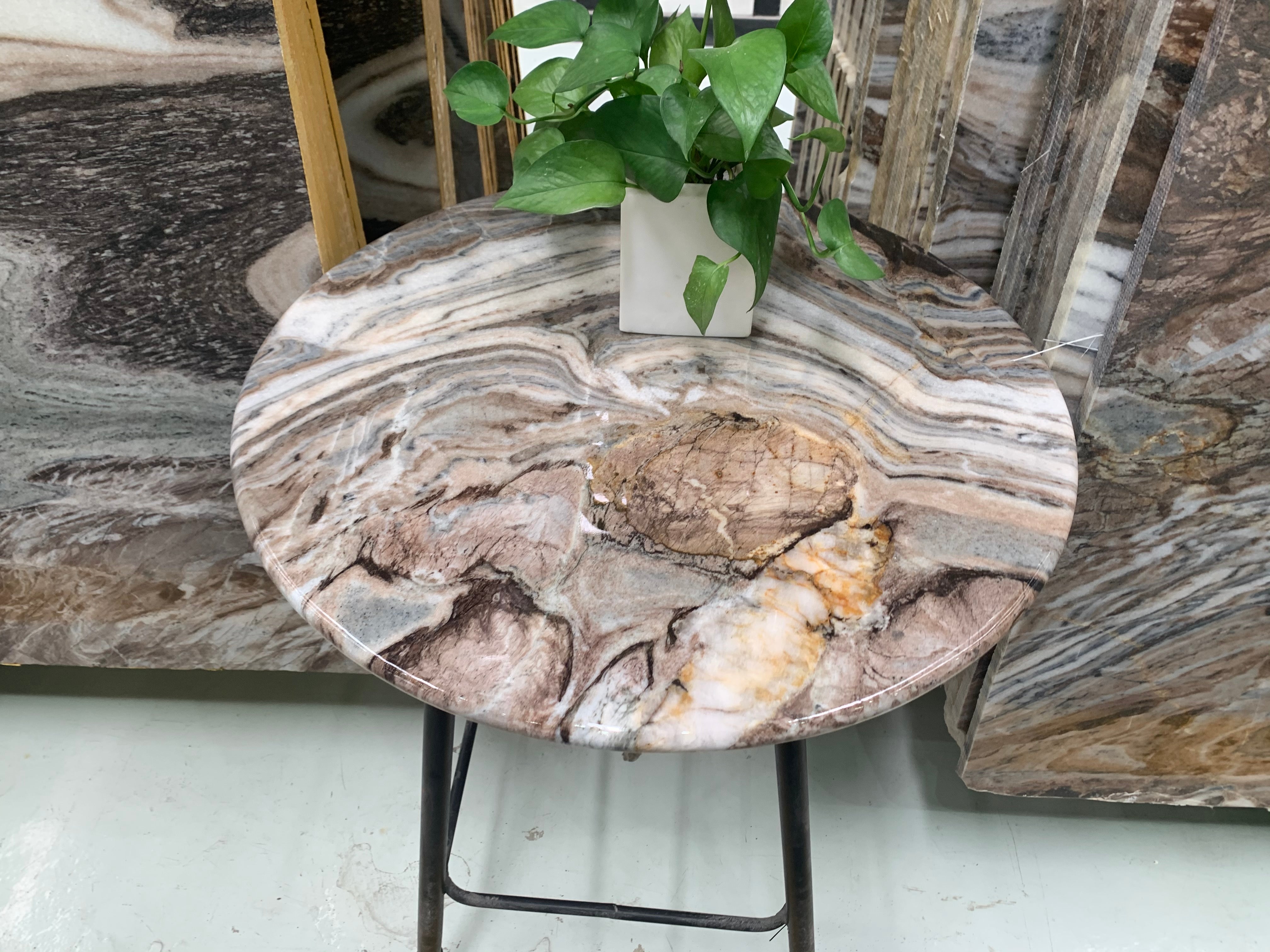 Gạch lát sàn, Tấm, Gạch ốp tường trang trí, Mặt bàn đá cẩm thạch Nâu bóng