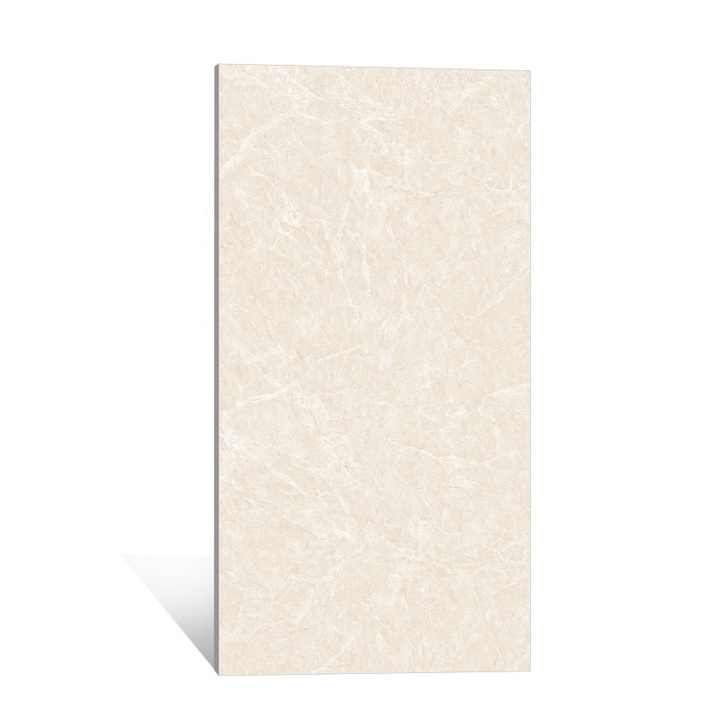 Gạch lát nền và ốp tường trong nhà màu be 600x1200mm vân đá cẩm thạch toàn thân sứ đánh bóng hoàn toàn
