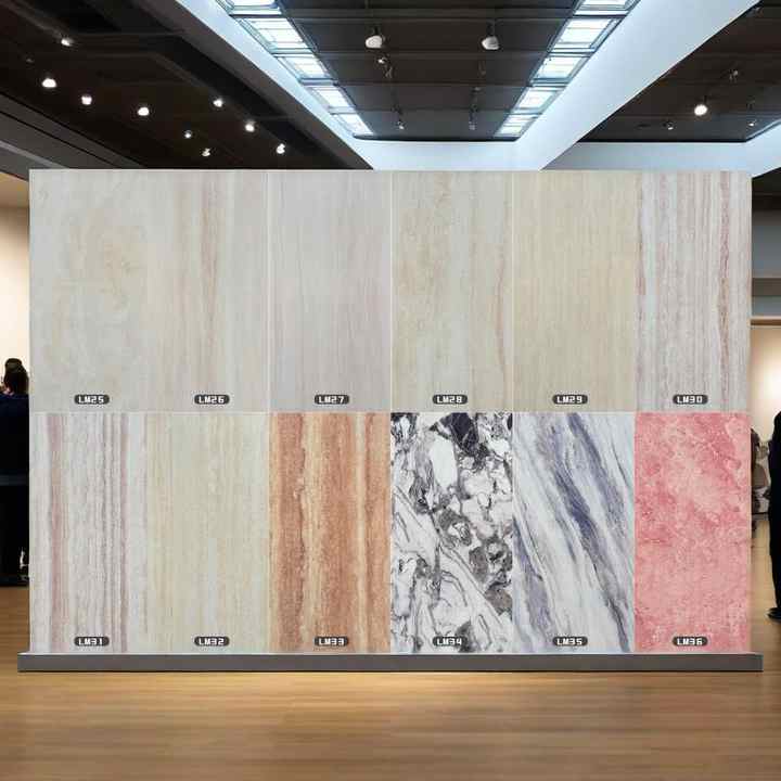 Đá Travertine La Mã Đất sét MCM Vật liệu Sứ ngoài trời Chống thấm nước Đá nhân tạo Ốp tường Gạch sứ dẻo