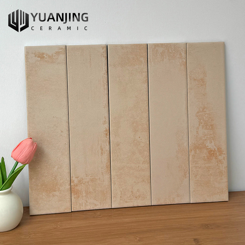 Gạch ốp lát tường sàn gốm sứ thủ công phong cách Retro dạng thanh dài 75x300 cho tường nền phòng tắm, bếp, ban công, nhà hàng - Quảng Đông