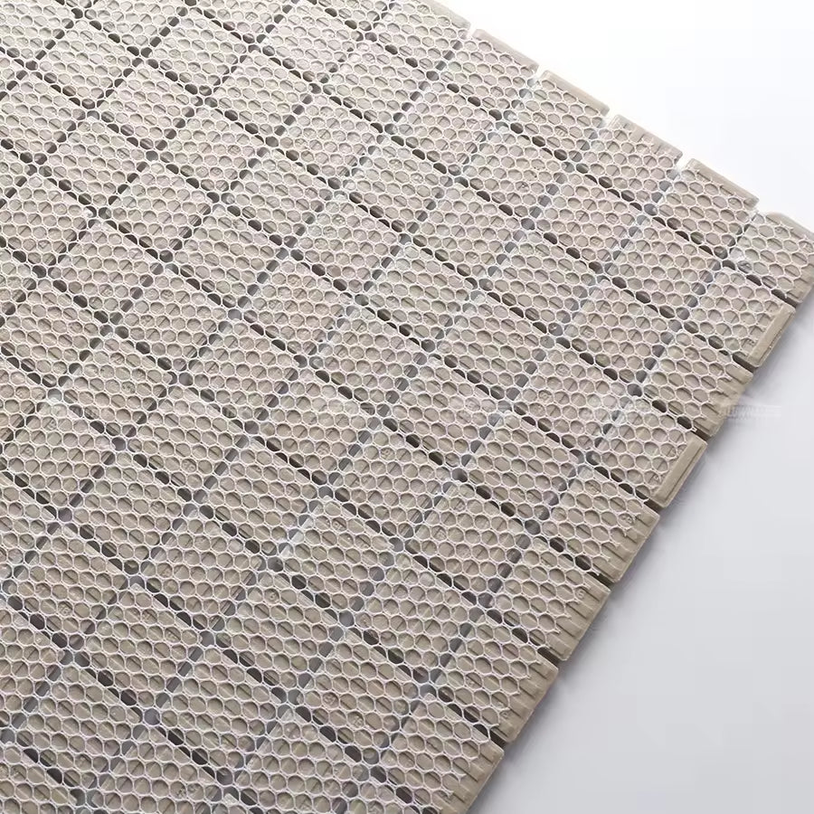 Gạch ốp tường Mosaic men mờ Carrara trắng hiện đại bằng sứ