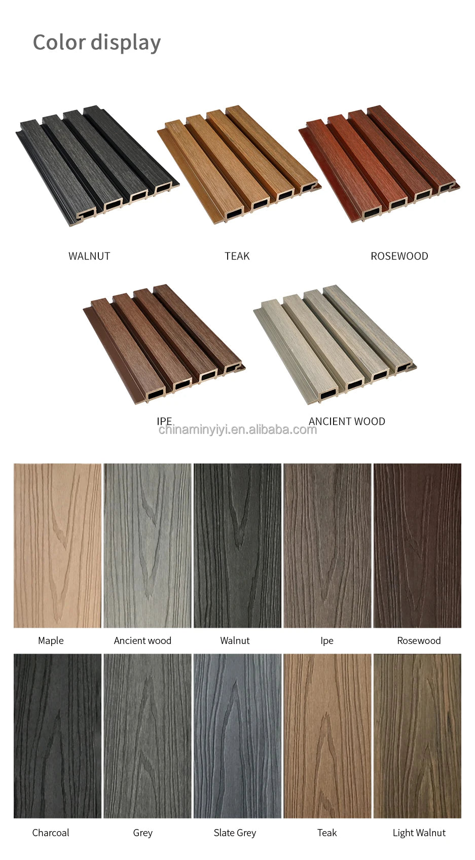 Tấm ốp tường bằng gỗ nhựa composite đùn đồng trục thiết kế hiện đại
