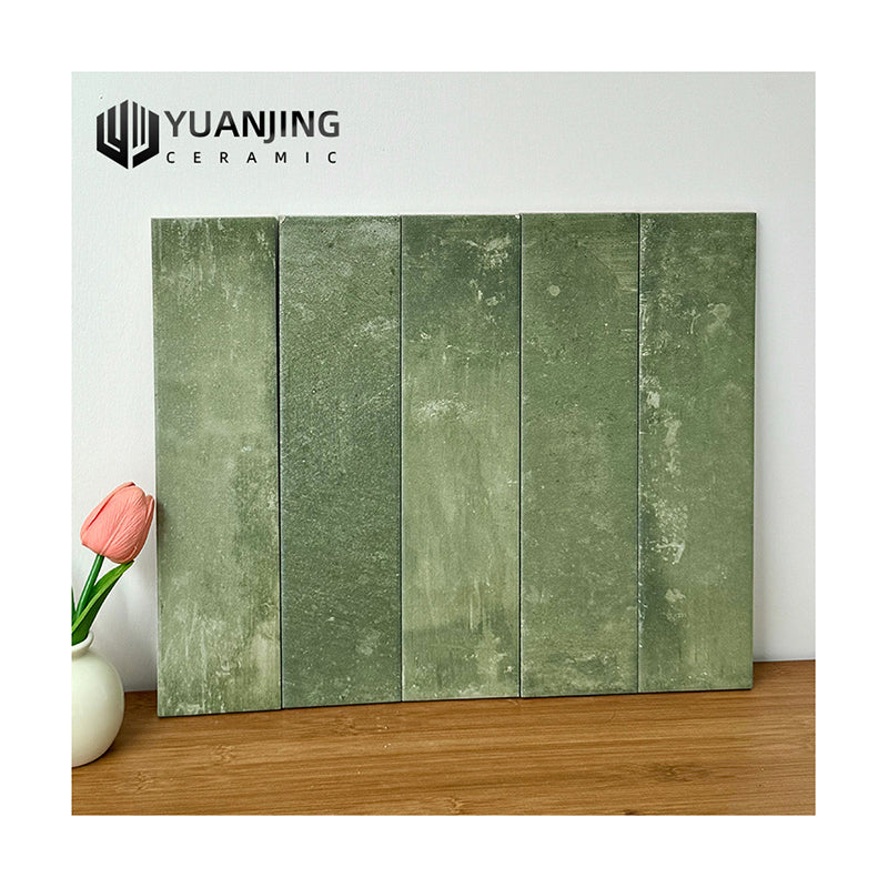 Gạch ốp lát tường sàn gốm sứ thủ công phong cách Retro dạng thanh dài 75x300 cho tường nền phòng tắm, bếp, ban công, nhà hàng - Quảng Đông