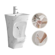 Thiết kế hiện đại mới Trung Đông Wc Lavabo Hồi giáo Wudu Chậu rửa chân bằng gốm một khối Bồn rửa mặt đứng