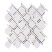 Gạch khảm đá cẩm thạch trắng Carrara không đều trang trí nghệ thuật Gạch khảm đá