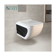 SDAYI Thiết bị vệ sinh hiện đại Bồn cầu gắn tường nhà vệ sinh phòng tắm gia đình Bồn cầu treo tường bằng gốm