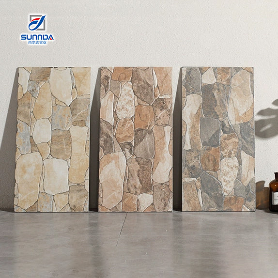 Gạch Ốp Tường Trang Trí Ngoại Thất Chống Trượt Tráng Men Kỹ Thuật Số Kiểu Gạch Đá Gốm Sứ Chống Vỡ