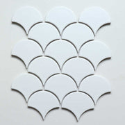 Gạch mosaic sứ tráng men trắng 295x335mm dùng cho nhà bếp