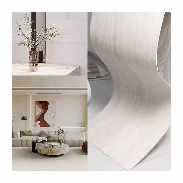 Đá phiến mềm dẻo Đá phiến mềm MCM chống cháy trông giống đá cẩm thạch và gạch ốp tường nội thất mặt tiền