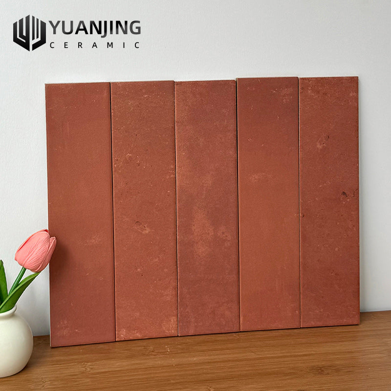 Gạch ốp lát tường sàn gốm sứ thủ công phong cách Retro dạng thanh dài 75x300 cho tường nền phòng tắm, bếp, ban công, nhà hàng - Quảng Đông