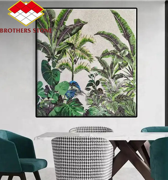 Tranh khảm đá cẩm thạch trừu tượng hiện đại, thiết kế tùy chỉnh