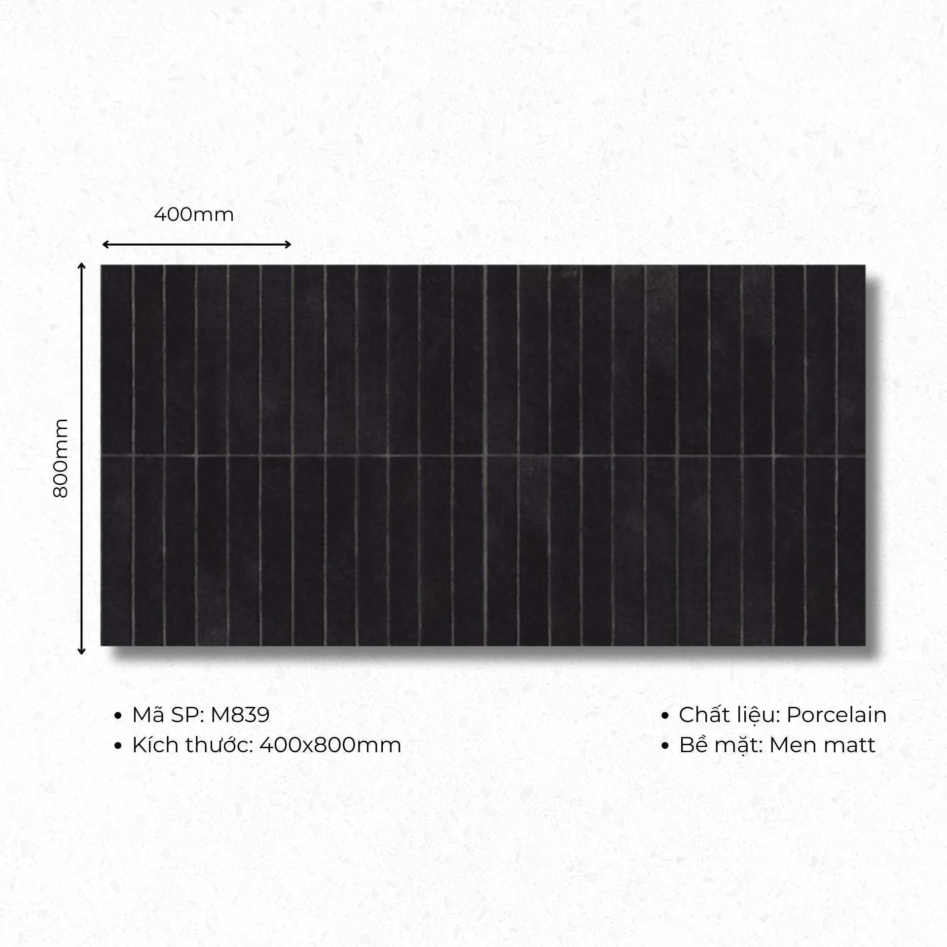 Gạch ốp lát 400x800 mã M839 (1thùng/ 1.92m2/ 6v/ 36,5kg)