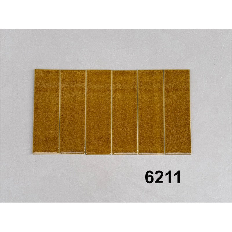 Gạch Thẻ Men Rạn Màu Vàng