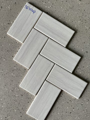 Gạch thẻ Việt Nam, Xám vân tia bóng phẳng, KT 75x150 mm, NI0306P, Loại 1 (1 hộp/ 136 viên/ 1.53m2)