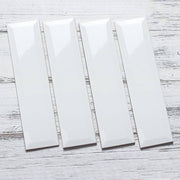 Gạch thẻ Việt Nam KT 100x300mm trắng bóng vát cạnh, mã PSTA1300-B (loại ưu)